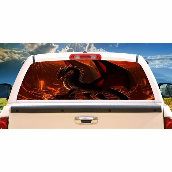 Entretenimiento Dragon 1 Rear Window Graphic Suv View Thru Vinyl Back Truck Decal EN3257586